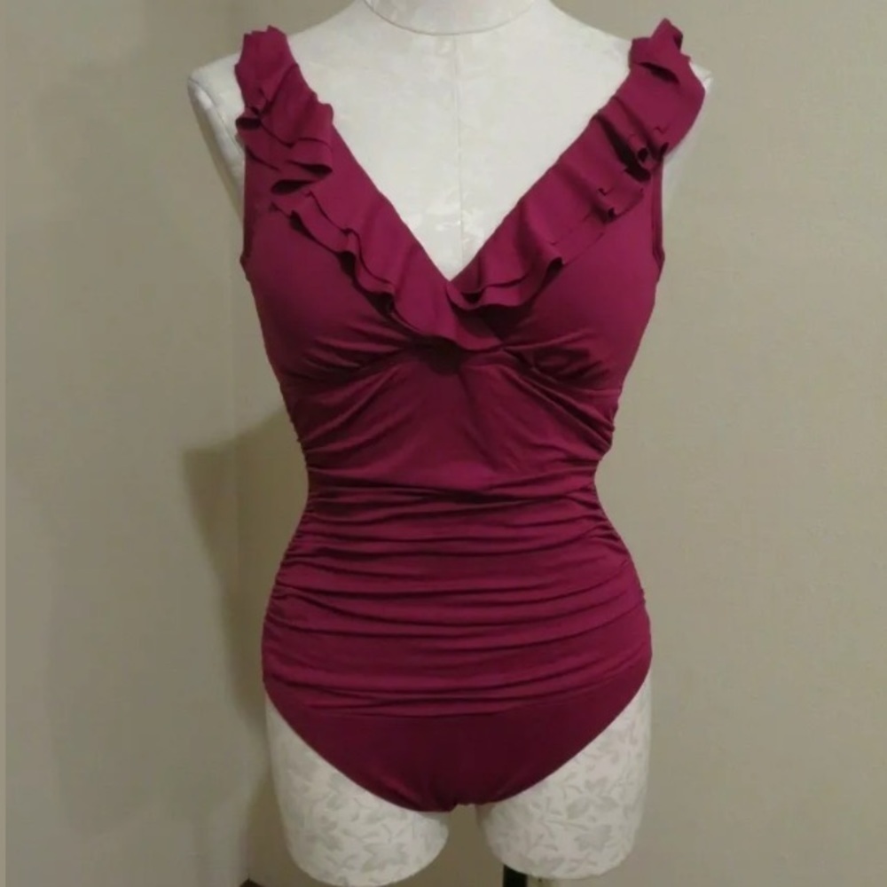 LAUREN Ralph Lauren Beach Ruffled One Piece - Picture 3 of 6